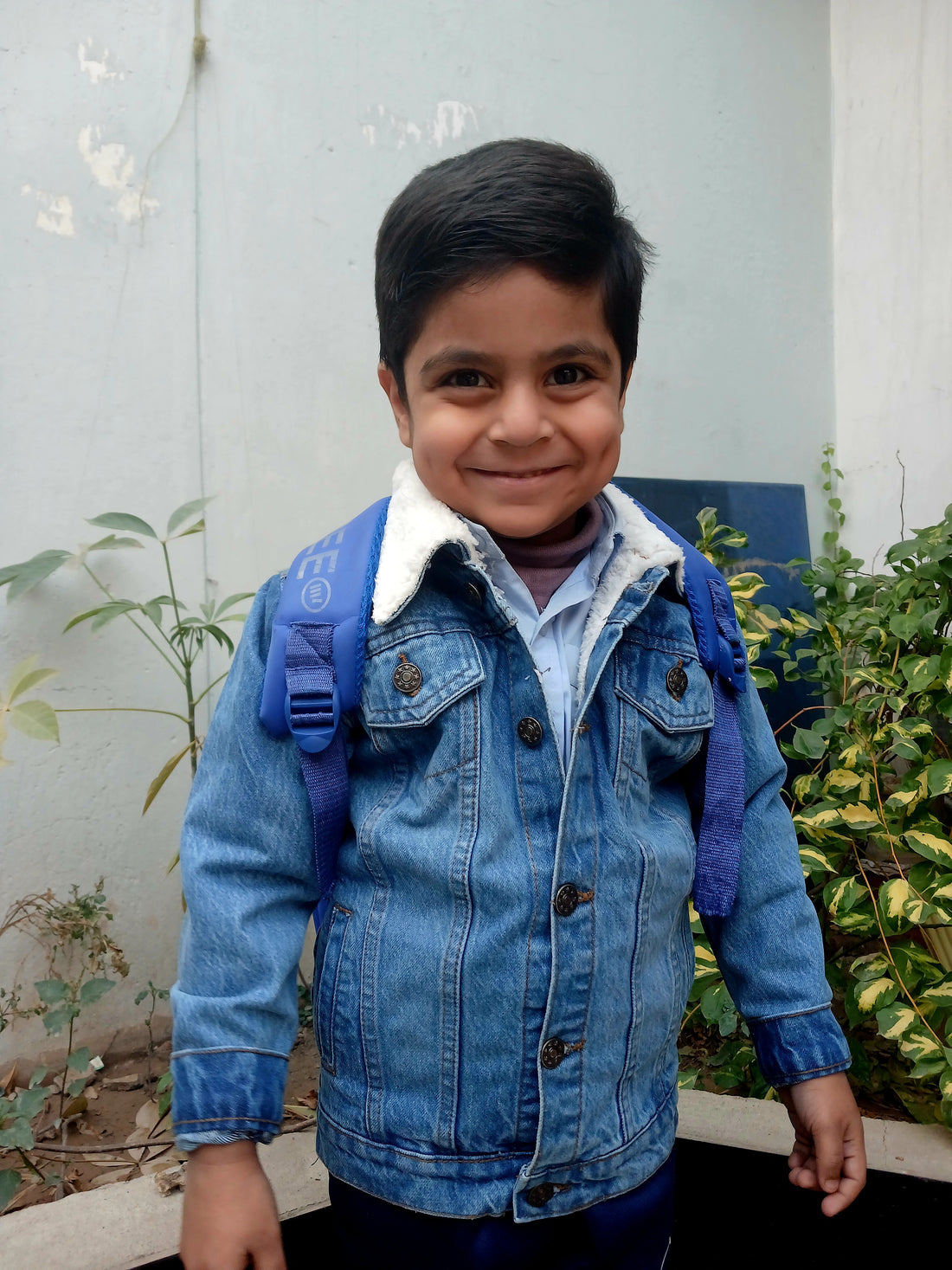 Kids Denim Puffer Jacket